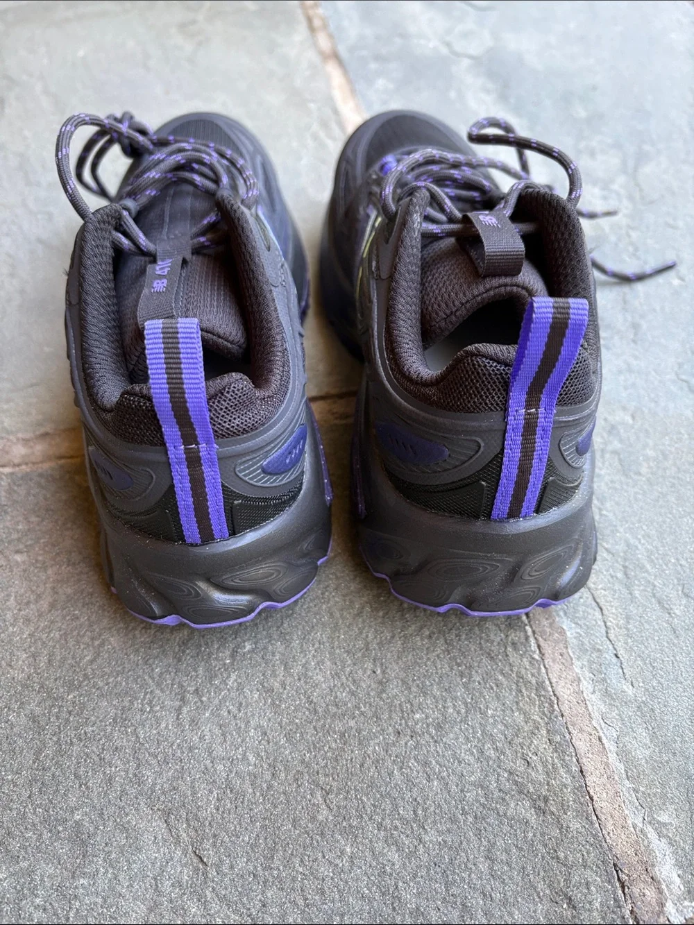 NWOT New Balance Women's Black & Purple Athletic Sneakers with Neon Accent